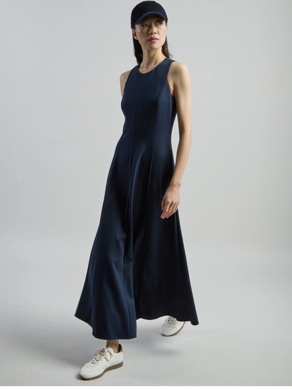 Eleventy Linen Navy Maxi Dress